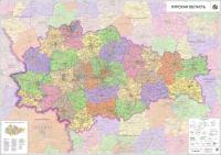 настенная карта Курской области, 95x135 см (на самоклеющейся пленке)
