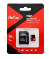 Карта памяти Netac P500 PRO MicroSDXC 512Gb Сlass 10 UHS-I 100MB/s + ADP (NT02P500PRO-512G-R)