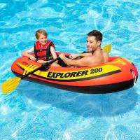 INTEX Надувная лодка Explorer-200-Set двухместная 185*94*41 см + насос и весла 58331