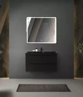 Тумба под раковину подвесная с ящиками 800x450x500 BelBagno Nero Lucido MARINO-800-2C-SO-NL-P