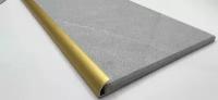 Раскладка для плитки полукруглая золото матовое 6 мм. длина 2.5 м. PAWOTEX