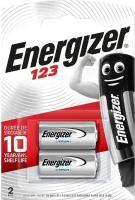 Батарейка Energizer EL123 (CR123) BL2 Lithium 3V, упаковка 2 шт