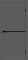 Дверное полотно HORDOORS VD LOFT H1 800*2000 мм Дак Грей черный алюминиевый молдинг кромка алюминий черная