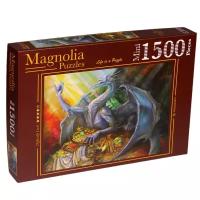 Пазл мини Magnolia 1500 деталей: Синий дракон и сокровище