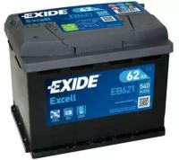 EXIDE EB621 EXIDE EB621 EXCELL_аккумуяторная батарея! 19.5/17.9 рус 62Ah 540A 242/175/190