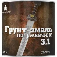 Химлегион Грунт-эмаль 3в1 черная хв-0278 2,4кг 6шт/уп 4680020720346