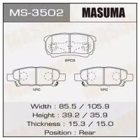 Колодки дисковые Masuma AN-651WK (1/12), MS3502 MASUMA MS-3502