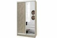 Шкаф-купе для одежды МногоМеб Версаль двухдверный 110x60x220 см, 1 зеркало, боб пайн