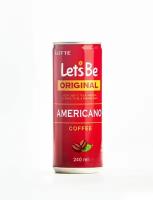 Кофейный напиток Lotte (Лотте) Let's Be Americano (Американо) 0,240 л х 30 банок