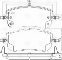 Колодки тормозные для а/м Haval Jolion (20-) диск. перед. 2WD | перед | TRIALLI PF2204 | цена за 1 шт