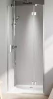Дверь в нишу Kermi LIGA c непод. сегментом LI SFR 1200x2000, глянцевое серебро+ прозрачное стекло с Kermiclean (LI SFR 12020 VPK)