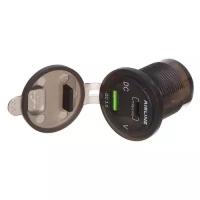 Розетка USB встраиваемая влагозащ. с 2 портами и вольтметром (5В, QC3.0A + Type-c PD) (AEBJ200) AIRLINE AEBJ200