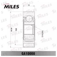 ШРУС ALFA ROMEO 147/156/166/FIAT BRAVA/BRAVO/MAREA/PUNTO 1.2-2.4D 94-05 внутр. MILES GA10000