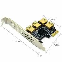 Разветвитель для майнинга PCI- e to 4 USB Переходник PCI USB разветвитель