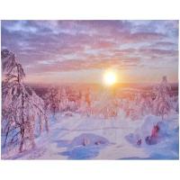 Kaemingk Светодиодная картина Зимний Golden Hour 48*38 см, на батарейках 485492