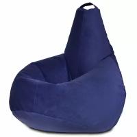Кресло-мешок Груша велюр Темно-синий (размер XL) PuffMebel