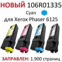 Картридж для Xerox Phaser 6125 6125N CYAN синий - 106R01335 - (1.900 страниц) - Uniton