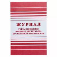 Журнал учёта проведения вводного инструктажа по пожарной безопасности А4, 12 листов, обложка офсет 160 г/?2