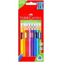 Карандаши цветные Faber-Castell "Jumbo" 20цв., трехгран., утолщ., заточен., картон, европодвес, с точилкой