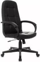 Кресло руководителя CH 002 черный OR-10 эко.кожа крестов. пластик / Офисное кресло для директора, начальника, менеджера
