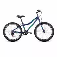 Детские велосипеды Forward Детский велосипед FORWARD IRIS 24 1.0 FR (2023), 12" темно-синий