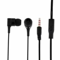 Наушники Stereo Headset SP09, вакуумные, микрофон, проводные, 1.2 м, черные