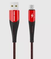 Кабель MORE CHOICE K41SmNew Red Black USB-microUSB, 1 м, черный/красный