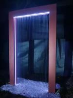 Садовый Водопад "Палаус 2.0" / Элемент ландшафтного дизайна / Уличный фонтан с LED подсветкой на пульте управления / цвет "Кварц"
