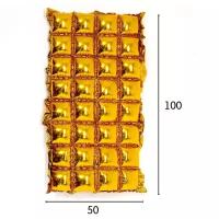 Панно фольгированное 74 x 142 см, 4 ряда, цвет золотой