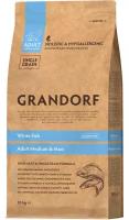 GRANDORF SINGLE GRAIN DOG ADULT MEDIUM & MAXI WHITE FISH низкозерновой для взрослых собак средних и крупных пород с белой рыбой 10 кг