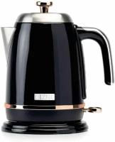 Чайник Haden CE01, черный с вставками медного цвета (Haden Salcombe Cordless Kettle - Electric Fast Boil Kettle, 3000W, 1.7 Litre, Black & Copper - CE01)