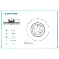 Диск тормозной CWORKS C210R2065