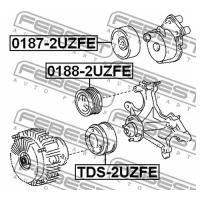 Шкив помпы водяной 2uzfe, TDS2UZFE FEBEST TDS-2UZFE