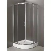 BelBagno Душевой уголок BelBagno UNO-185-R-2-80-C-Cr, 80 х 80 x 15 см, стекло прозрачное