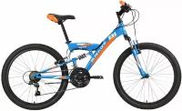 Велосипед Black One Ice FS 24 горный синий/оранжевый
