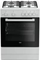 Плита Газовая Beko FSGT62110GW белый/черный реш.эмаль