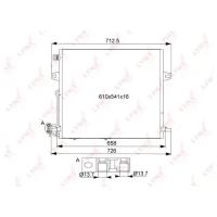 Радиатор кондиционера с осушителем, RC0337 LYNXauto RC-0337