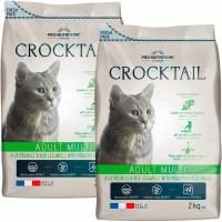 FLATAZOR CROCKTAIL ADULT MULTI для взрослых кошек с птицей и овощами (2 + 2 кг)