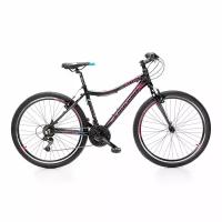 Велосипед CAPRIOLO ATTACK LADY 26" (2023) (Велосипед CAPRIOLO MTB ATTACK LADY, рама алюминий 19'', колёса 26'' (чёрный-розовый), 920565-19)