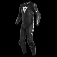 Комбинезон кожаный Dainese LAGUNA SECA 4 2PCS SUIT Black-Matt/Black-Matt/White (р.52)