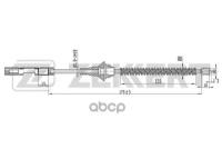 Трос Стояночного Тормоза Задн. Лев/Прав Ford Fiesta V 01-, Focus I, Ii 98-, Fusion 02-, Mazda 2 03- Zekkert арт. bz-1039