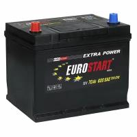 Аккумулятор автомобильный EUROSTART Extra Power Asia (нижний борт) 70 Ah 550 A прямая полярность 260x175x225