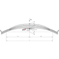 Рессора задняя для прицепа 9911 4 листа
