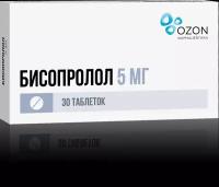 Бисопролол таблетки покрыт.плен.об. 5 мг 30 шт