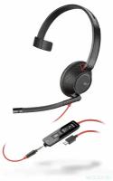 Plantronics BlackWire C5210-C проводная гарнитура USB/USB-C/jack 3.5 ( PL-C5210-C )