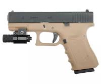 Страйкбольный пистолет WE Glock 19 Gen 3 (6 мм, Green Gas, GBB, Tan)