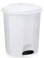 Контейнер для мусора elfplast с педалью (белый) 11 л, 27х25.5х31.5 см 031