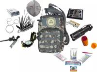 Набор для выживания тактический с плечевым ремнем,(тревожный чемоданчик),комплект “Mini-2” цвет хаки