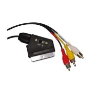 Шнур 3RCA-SCART Arbacom 1.5 с переключателем