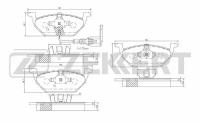 Колодки тормозные Skoda Fabia (6Y, 5J) 99-, Octavia передние дисковые с датчиком (GDB1386) Zekkert